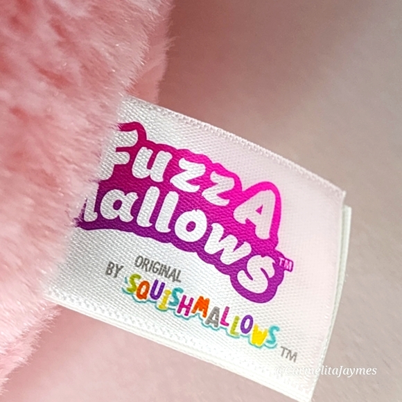 💛 AMINA 🐿️ULTRA RARE Pink Rainbow Squirrel FuzzAMallow Squishmallow NWT books - Picture 7 of 9